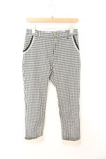 画像1: axes femme / 裾ロールアップストレッチパンツ M シロ×クロ O-26-07-24-032-AX-PA-IG-OS (1)