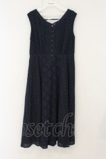 画像1: axes femme / レースパッチワークワンピース M ネイビー O-26-07-26-040-AX-OP-OW-OS (1)
