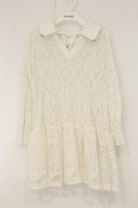 画像1: axes femme / 総レースティアードチュニック M キナリ O-26-07-26-1034-AX-OP-OW-OS (1)