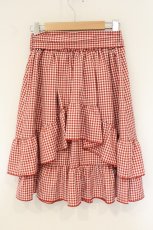 画像3: axes femme POETIQUE / リボン付バックフリルスカート M アカ O-26-07-26-1035-AX-SK-OW-OS (3)