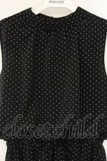 画像2: axes femme POETIQUE / ドットノースリワンピース M クロ O-26-07-26-1037-AX-OP-OW-OS (2)