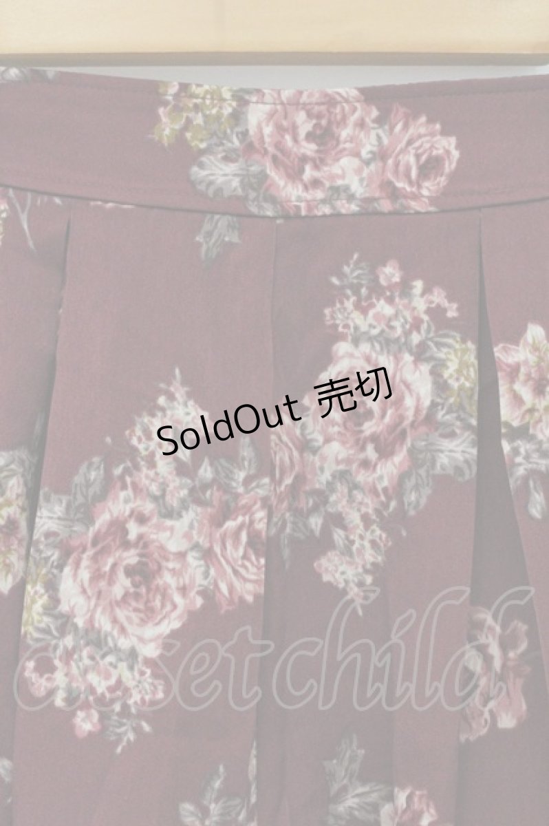画像2: axes femme POETIQUE / ローズプリントキュロット M ワイン O-26-07-26-1038-AX-SK-OW-ZI (2)