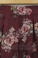 画像2: axes femme POETIQUE / ローズプリントキュロット M ワイン O-26-07-26-1038-AX-SK-OW-OS (2)