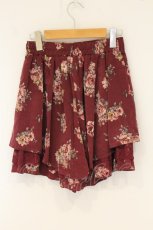 画像3: axes femme POETIQUE / ローズプリントキュロット M ワイン O-26-07-26-1038-AX-SK-OW-OS (3)