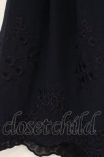 画像2: axes femme POETIQUE / ウエストタック刺繍キュロット M ネイビー O-26-07-26-1039-AX-SK-OW-OS (2)