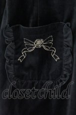 画像2: axes femme POETIQUE / ポケット刺繍ベロアワンピース M グリーン O-26-07-26-1048-AX-OP-OW-OS (2)