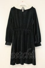 画像3: axes femme POETIQUE / ポケット刺繍ベロアワンピース M グリーン O-26-07-26-1048-AX-OP-OW-OS (3)