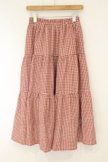 画像1: axes femme POETIQUE / ギンガムチェックロングスカート M アカ O-26-07-26-1059-AX-SK-OW-OS (1)