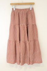 画像3: axes femme POETIQUE / ギンガムチェックロングスカート M アカ O-26-07-26-1059-AX-SK-OW-OS (3)