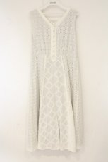 画像1: axes femme / レースパッチワークワンピース M シロ O-26-07-26-1007-AX-OP-OW-OS (1)
