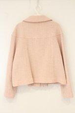 画像4: Melody BasKet / リボンパールヘリンボーンショートコート L ピンク O-26-07-26-1061-LO-CO-OW-OS (4)