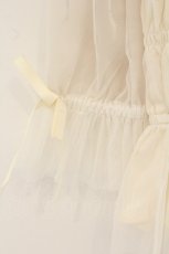 画像2: F&A / シャーリングチュールプルオーバーブラウス  アイボリー O-26-07-26-1076-CA-BL-IG-OS (2)