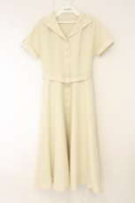 画像1: an another angelus / レース使いオープンカラーワンピース  グリーン O-26-07-26-1089-CA-OP-IG-OS (1)