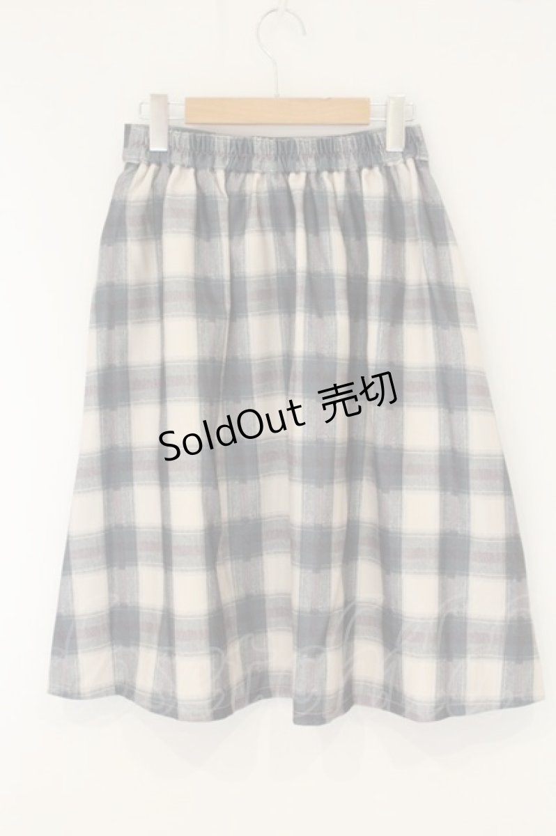 画像3: axes femme POETIQUE / チャイナボタンチェックプリーツスカート M キナリ O-26-07-26-1009-AX-SK-OW-OS (3)