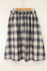 画像3: axes femme POETIQUE / チャイナボタンチェックプリーツスカート M キナリ O-26-07-26-1009-AX-SK-OW-OS (3)