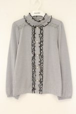 画像1: axes femme / ブラウス風プルオーバー M グレー O-26-07-26-1102-AX-TO-IG-OS (1)