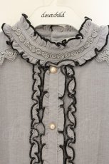 画像2: axes femme / ブラウス風プルオーバー M グレー O-26-07-26-1102-AX-TO-IG-OS (2)