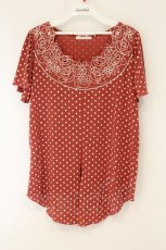 画像1: axes femme / ローズカットドットワンピース M オレンジ系 O-26-07-26-1108-AX-OP-IG-OS (1)