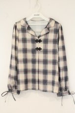 画像1: axes femme POETIQUE / チャイナボタンシャツ M キナリ O-26-07-26-1012-AX-BL-OW-OS (1)