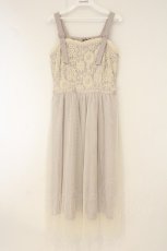 画像1: axes femme / レース×チュールジャンスカ M キナリ O-26-07-26-1018-AX-OP-OW-OS (1)