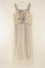 画像3: axes femme / レース×チュールジャンスカ M キナリ O-26-07-26-1018-AX-OP-OW-OS (3)