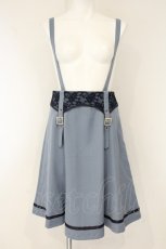 画像1: axes femme POETIQUE / ガーターデザインサス付スカート M ブルー O-26-07-26-1021-AX-SK-OW-OS (1)