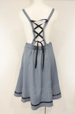 画像3: axes femme POETIQUE / ガーターデザインサス付スカート M ブルー O-26-07-26-1021-AX-SK-OW-OS (3)