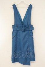 画像1: axes femme POETIQUE / ボタン配色ジャンパースカート M ブルー O-26-07-26-1022-AX-OP-OW-OS (1)