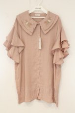 画像1: axes femme / 刺繍チュニックブラウス M ピンク O-26-07-26-1028-AX-TO-OW-OS (1)