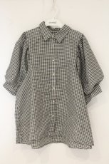 画像1: axes femme / ボリューム袖ブラウス M クロ O-26-07-26-1029-AX-BL-OW-OS (1)
