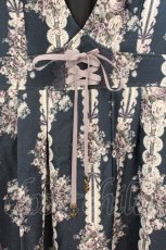 画像2: axes femme / ローズリボン柄ジャンスカ F ネイビー O-26-07-26-022-AX-OP-OW-OS (2)