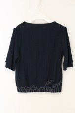 画像3: axes femme / あじさい刺繍カーディガン M ネイビー O-26-07-26-023-AX-TO-OW-OS (3)