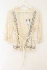 画像1: axes femme / フラワー刺繍レースカーデ/ミュルーズ染織美術館コラボ M キナリ O-26-07-26-025-AX-TO-OW-OS (1)