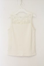 画像3: axes femme / 繊細レースタンクトップ M キナリ O-26-07-26-029-AX-TO-OW-OS (3)
