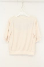 画像3: axes femme / あじさい刺繍カーディガン M 公式展開色シロ（ピンク寄り） O-26-07-26-030-AX-TO-OW-OS (3)