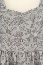 画像2: m petit by misako / MSKトワルドジュイジャンパースカート L グレー O-26-07-26-031-LO-SK-OW-OS (2)
