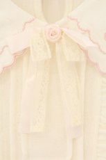 画像2: LIZ LISA / レースリボンシャギートップス  オフシr×ピンク O-26-07-28-030-LO-TO-IG-OS (2)