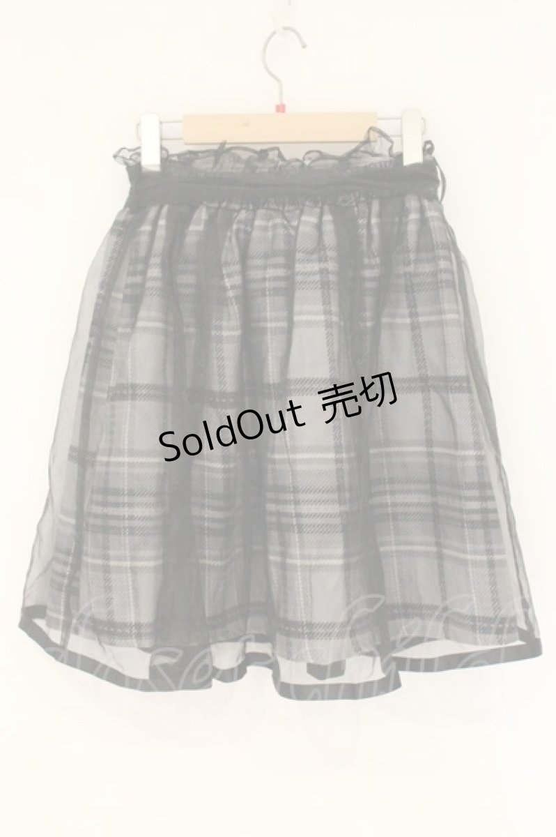 画像3: axes femme POETIQUE / オーガンジー×チェックスカート  クロ O-26-07-28-057-AX-SK-IG-ZI (3)