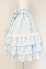 画像4: metamorphose / Dress up はしごレースハイウエストスカート 1 サックス O-26-07-28-060-ME-SK-OW-OS (4)