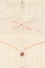 画像2: LIZ LISA / リボン刺繍ワンピース  オフシロ×ピンク O-26-07-28-066-LO-OP-IG-OS (2)