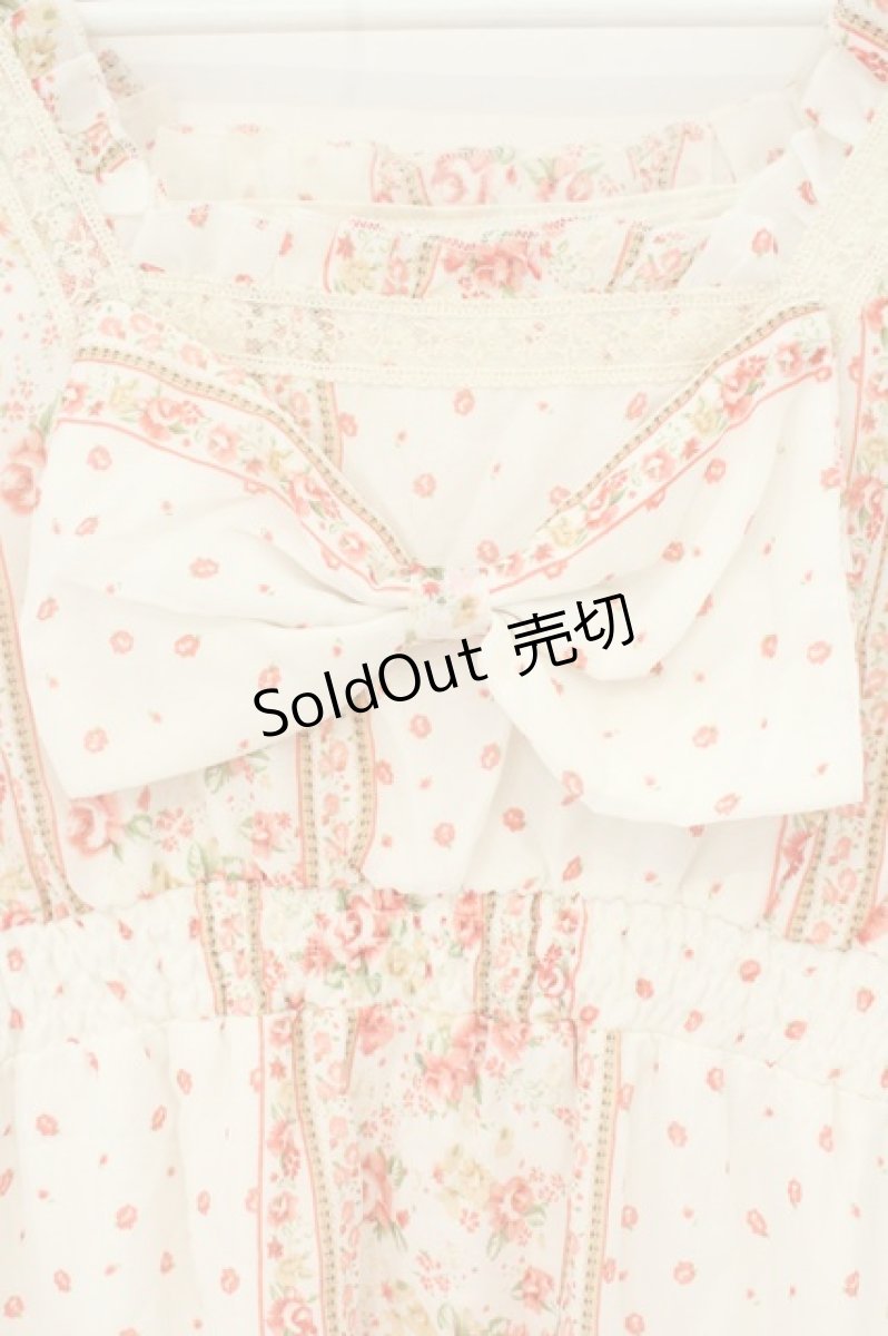 画像2: DearMyLove / スカーフ柄ワンピース  オフシロ O-26-07-28-080-GO-OP-IG-OS (2)