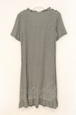 画像3: INGEBORG / ボーダーフリルカットワンピース 9 シロ×クロ O-26-07-30-027-LO-OP-IG-OS (3)
