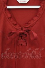 画像2: INGEBORG / ロゴリボンレースアップTシャツ S アカ O-26-07-30-028-LO-TO-IG-OS (2)