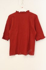 画像3: INGEBORG / ロゴリボンレースアップTシャツ S アカ O-26-07-30-028-LO-TO-IG-OS (3)