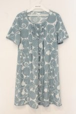 画像1: INGEBORG / ドットシルエット半袖ワンピース 9 サックス×シロ O-26-07-30-029-LO-OP-IG-OS (1)