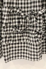 画像3: Jane Marple / Shirring gingham tiered skirt　スカート M クロ×シロ O-26-07-30-036-JM-SK-IG-OS (3)