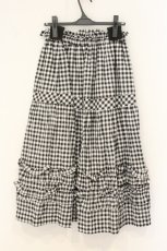 画像4: Jane Marple / Shirring gingham tiered skirt　スカート M クロ×シロ O-26-07-30-036-JM-SK-IG-OS (4)