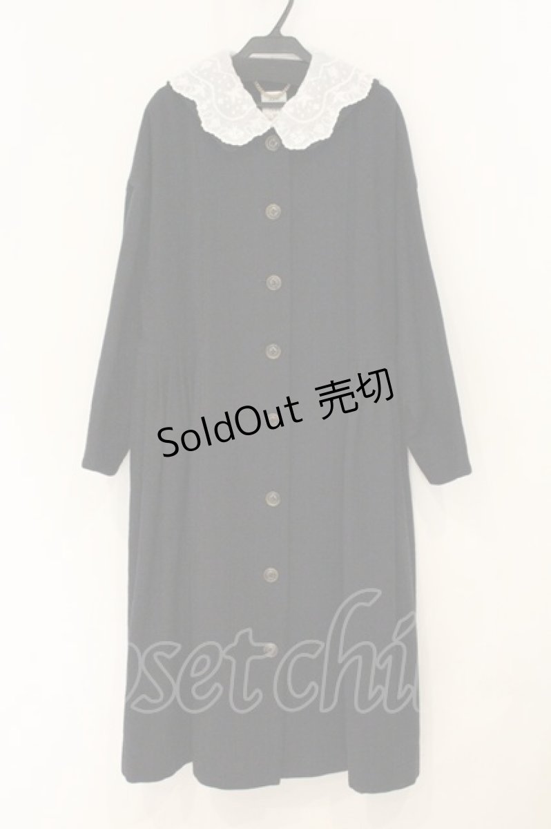 画像1: Jane Marple / Grape embroidery collar coat dress（グレープエンブロイダリーカラーコートドレス） M ネイビー×シロ O-26-07-30-037-JM-CO-IG-OS (1)