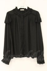 画像1: axes femme / リボンブローチセットブラウス F クロ O-26-07-30-040-AX-BL-IG-OS (1)