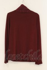 画像4: axes femme / レースネックインナーカットソー M ワイン O-26-07-30-041-AX-TO-IG-OS (4)
